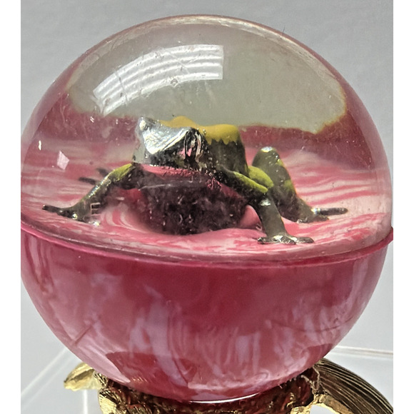 Vintage Pink Rubber Bouncy Ball Frog Inside Vending Machine Novelty Toy - Picture 3 of 14